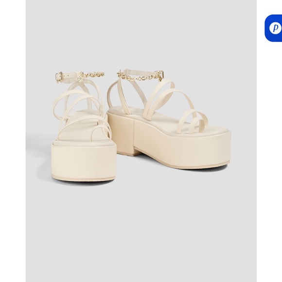 Maje Cream Platform Sandals - Picture 3 of 4